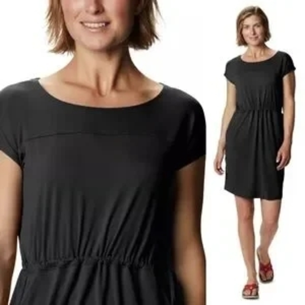 Columbia Cold Bay 2 Drawstring Waist Cap Sleeve Quick Dry Dress XL Black